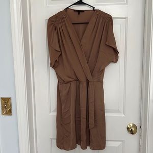 BCBGMaxazria Camel Silk Dress
